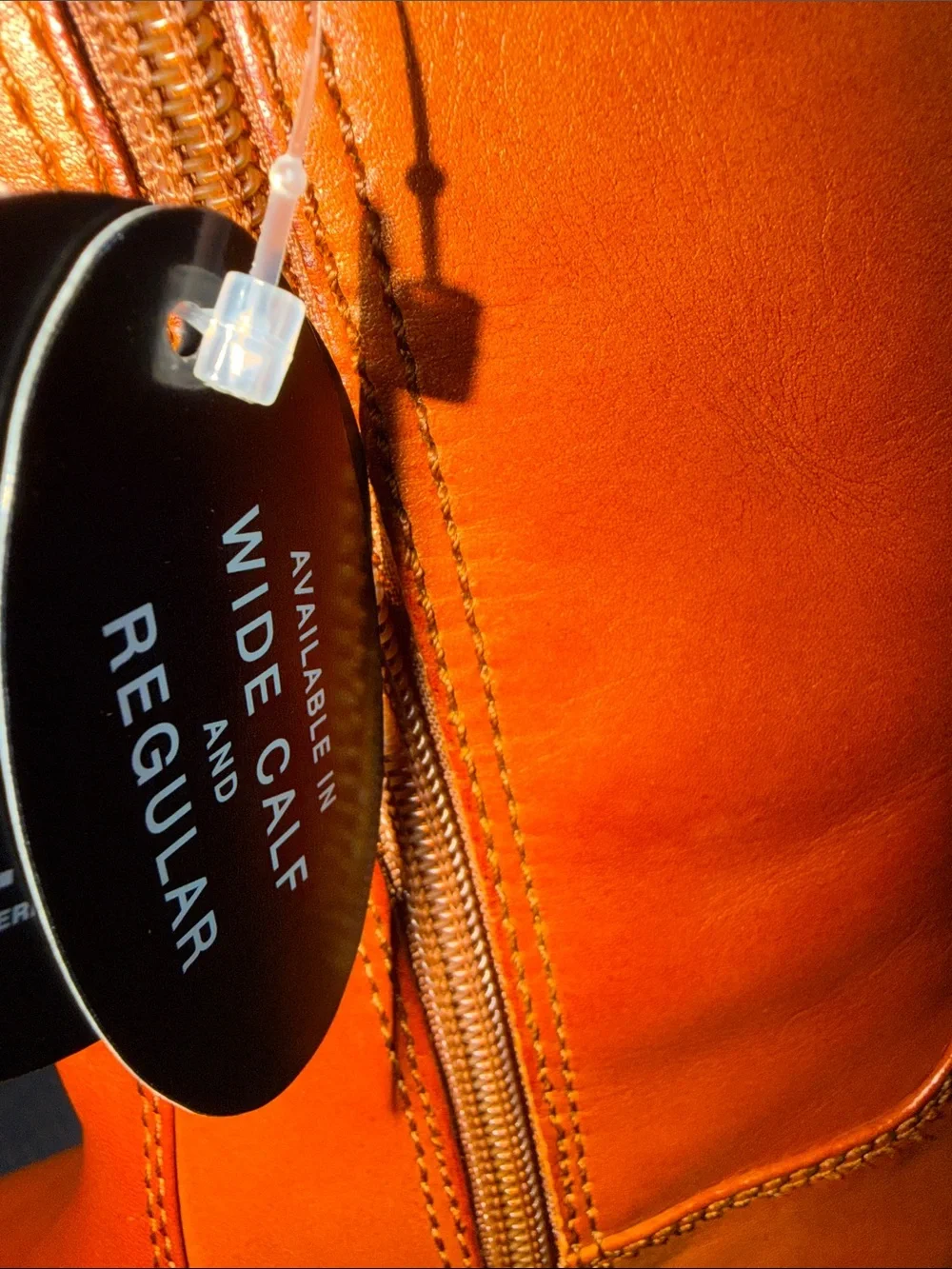 INC Fawne Leather Knee‎ High Boots cognac